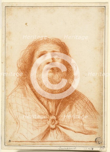 Bust of Saint or High Priest, c. 1645. Creator: Guercino.