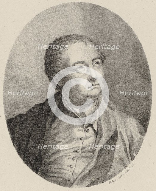 Portrait of the composer Georg Friedrich Haendel (1685-1759), 1825.