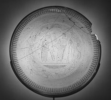 Glass Dish with an Engraving of the Raising of Lazarus, Late Roman, 4th-5th century. Creator: Unknown.
