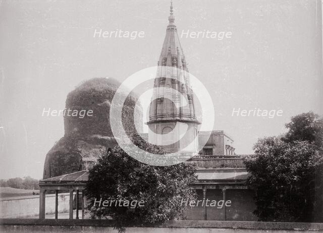 Benares, Temple and Top of Sarnath, Late 1860s. Creator: Samuel Bourne.