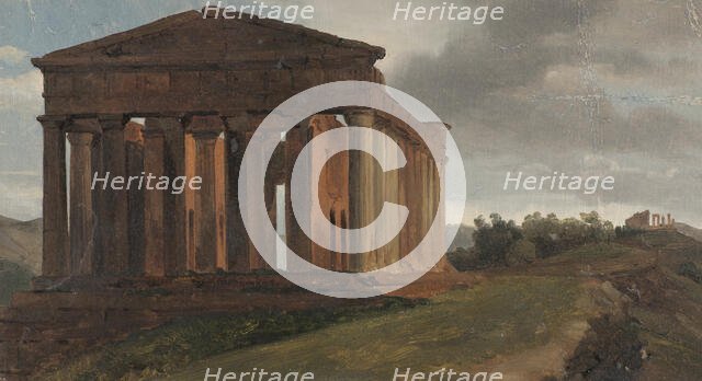 A Temple in Agrigento, Sicily. Creator: Gustaf Soderberg.