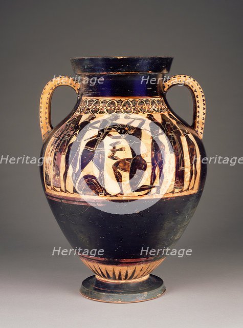 Attic Black-Figure Amphora, 550-540 BC. Creator: Lydos.