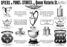 Advertisement for Spiers & Pound's Stores, 1898. Creator: Unknown.