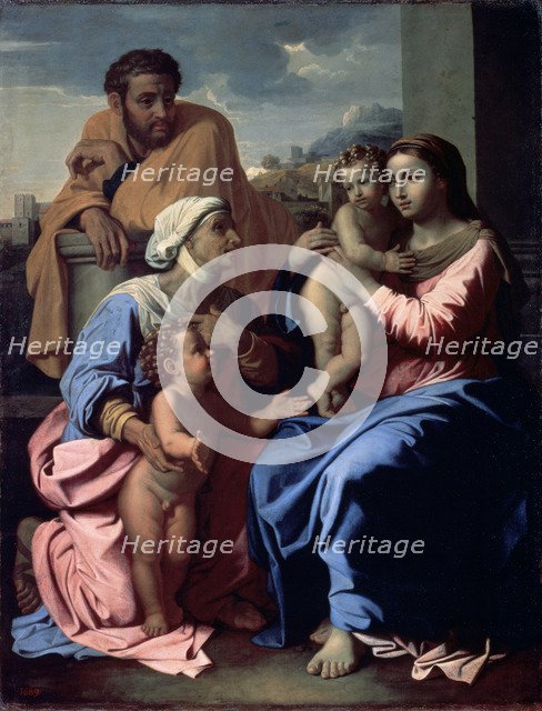 'The Holy Family with John the Baptist and Saint Elizabeth', 1644-1655.  Artist: Nicolas Poussin