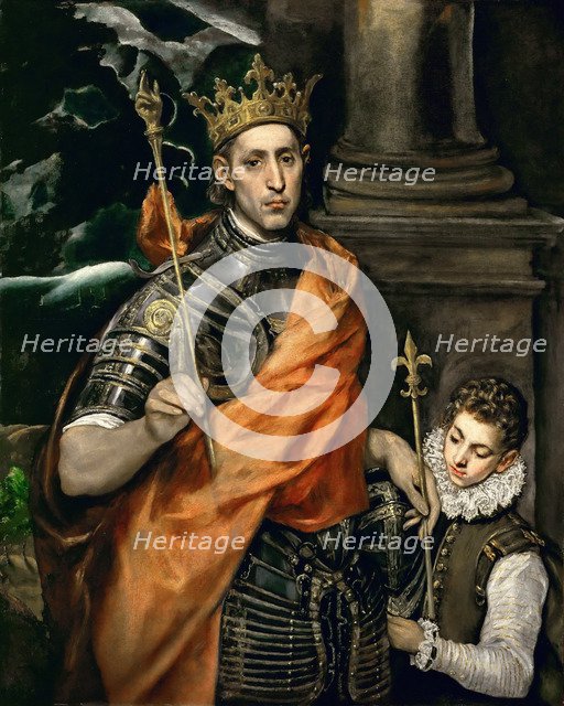 Saint Louis IX of France with a Page, End of 16th cen..