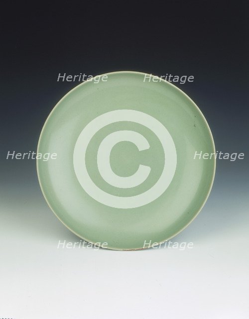 Green Jun stoneware saucer, Northern Song dynasty, China, 11th-early 12th century. Artist: Unknown