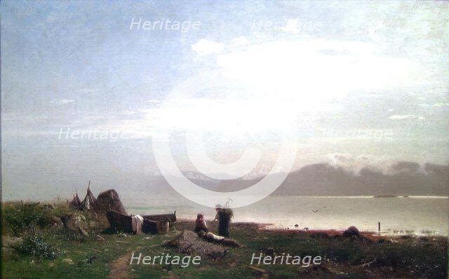 A Rest in the Heat of Summer, 1871. Creator: Georg Anton Rasmussen.