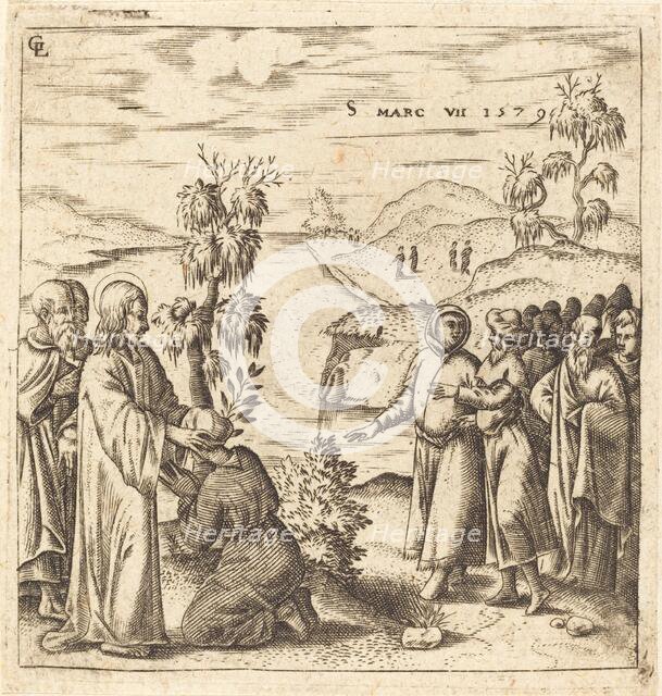 Christ Healing a Deaf Man, 1579. Creator: Leonard Gaultier.