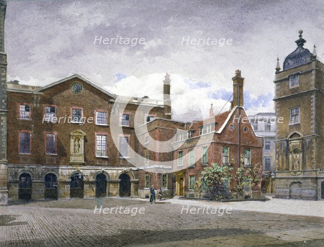 View of the grammar school at Christ's Hospital, Newgate Street, City of London, 1881. Artist: John Crowther