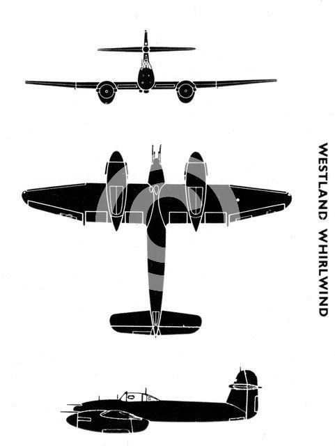 Westland Whirlwind, 1941. Artist: Unknown