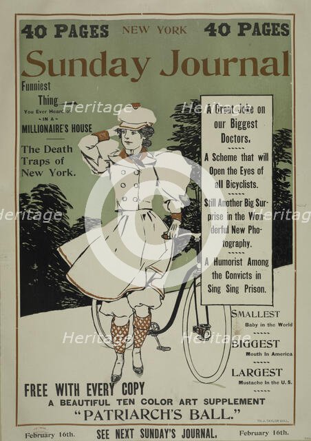 New York Sunday journal. February 16th. 1896, c1893 - 1897. Creator: Unknown.