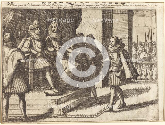 King and Queen in Consultation about the Turks [recto], 1612. Creator: Jacques Callot.