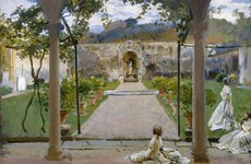 Thumbnail image of At Torre Galli: Ladies in a Garden, 1910. Creator: John Singer Sargent.