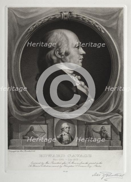 Edward Savage, 1899. Creator: Max Rosenthal (American, 1833-1918).