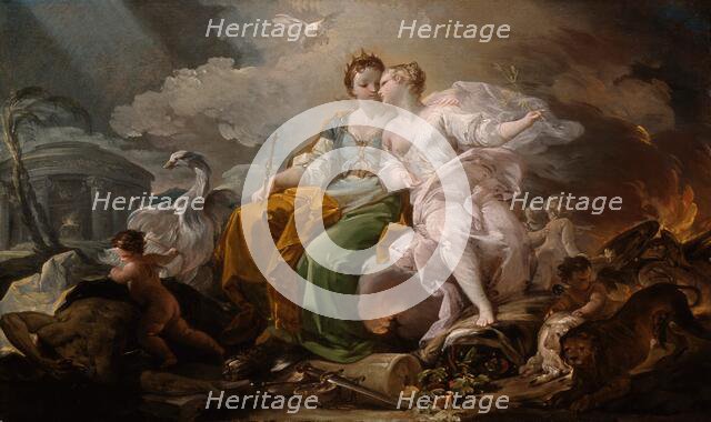 Allegory of Peace and Justice, 1753-1754. Creator: Corrado Giaquinto.