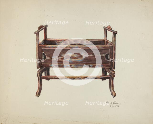 Baby Cradle, c. 1939. Creator: Grace Thomas.