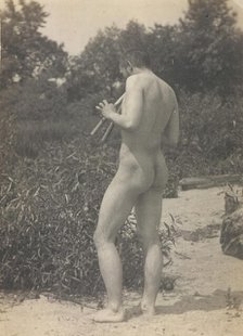 Thomas Eakins, Nude, Playing Pipes, ca. 1883. Creator: Thomas Eakins.
