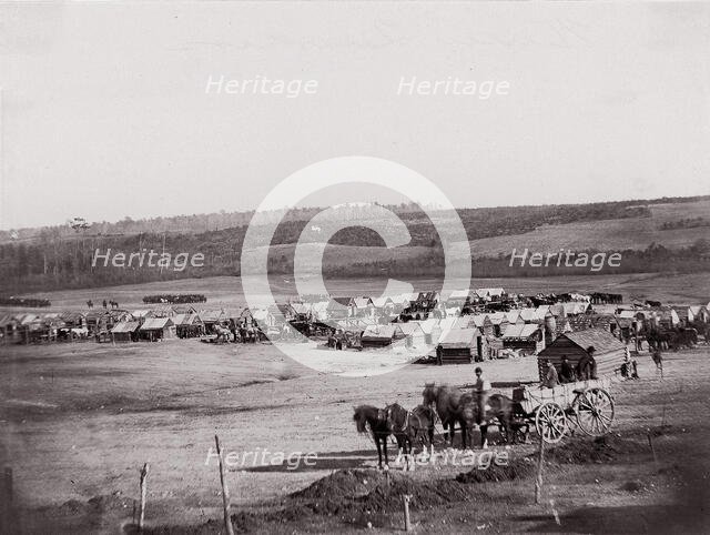 Union Cavalry Winter Quarters, 1861-65. Creator: Unknown.