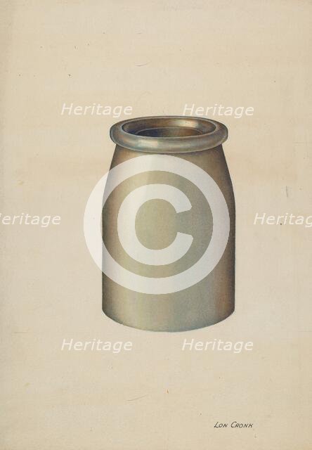 Stoneware Jar, 1941. Creator: Lon Cronk.