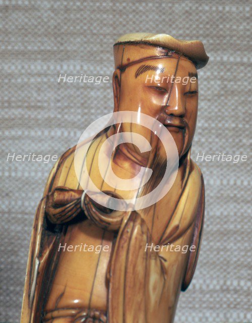 Ivory Chinese figurine of Chang Kuo Lao, 17th century.