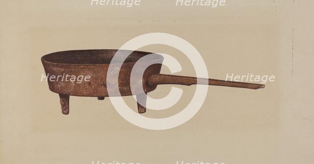 Skillet with Four Legs, 1935/1942. Creator: Unknown.