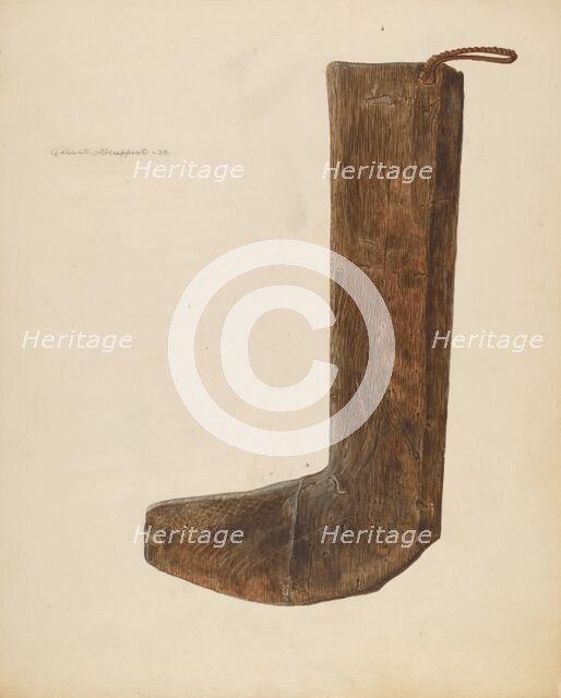 Boot Form, 1938. Creator: Albert Geuppert.