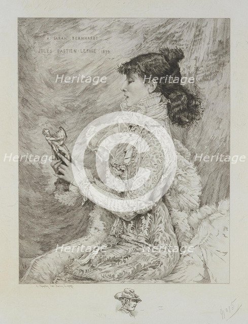 Portrait of Sarah Bernhardt (1844-1923).