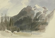 Lake Oeschinen near Kandersteg, c1849. Creator: Carl Theodor Reiffenstein.
