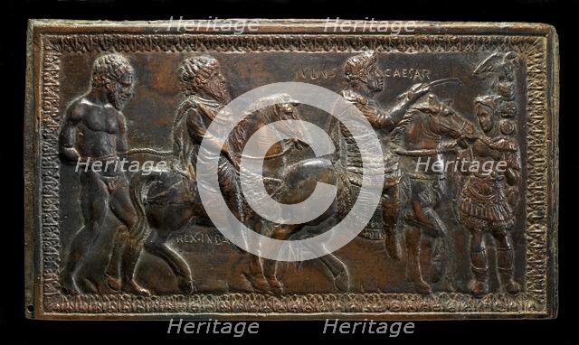 King Juba I of Numidia Led in Triumph by Julius Caesar, c. 1433/1435. Creator: Antonio Averlino.