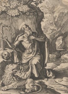 Saint Jerome,.n.d., n.d.. Creator: Pieter de Jode.