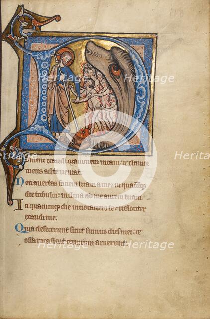Initial D: The Harrowing of Hell; Psalter, mid-1200s. Creator: Unknown.