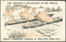 Ward's meat products, 1890s. Artist: Unknown
