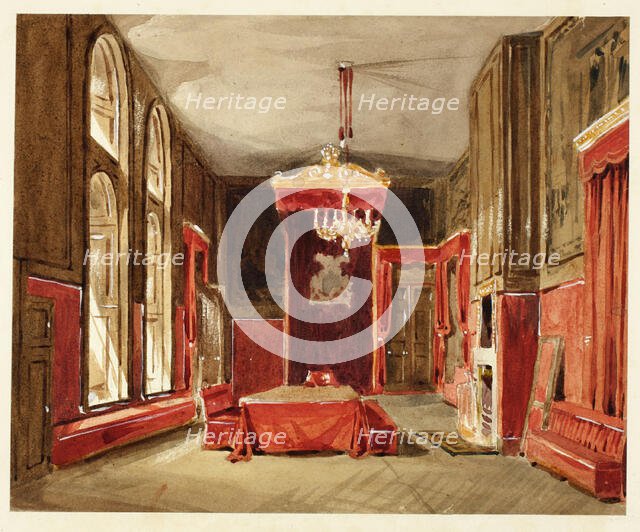 Study for Drawing Room, St. James, from Microcosm of London, c. 1809. Creator: Augustus Charles Pugin.