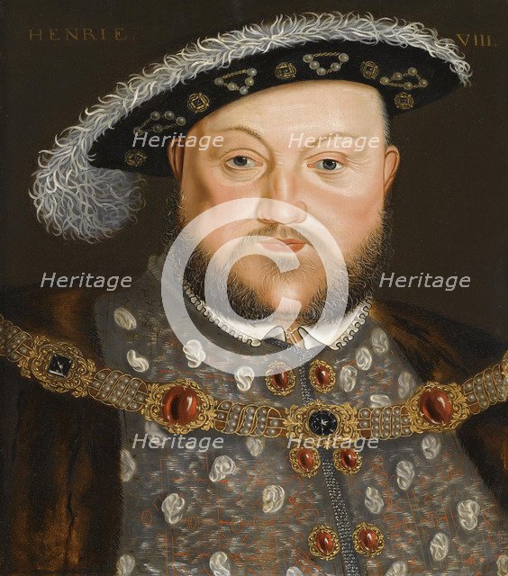 Portrait of King Henry VIII of England. Artist: Holbein, Hans, (Circle of)  