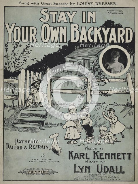 'Stay in your own backyard', 1899. Creator: Unknown.