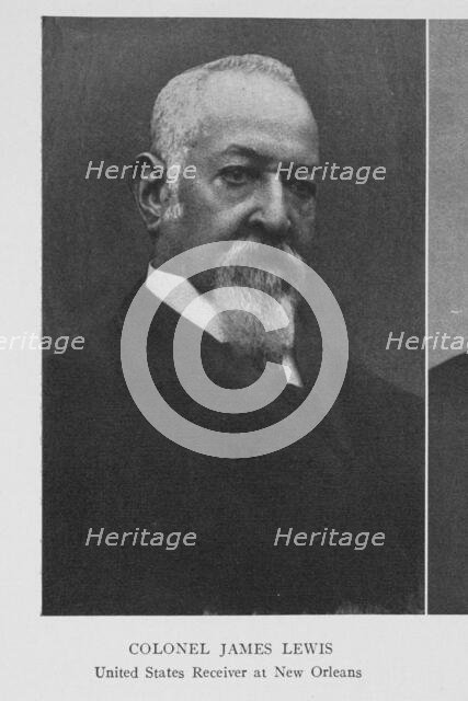 Colonel James Lewis; United States Receiver at New Orleans, 1908. Creator: Unknown.