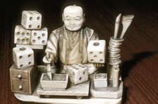 Dice painter, Japanese, c1860. Artist: Unknown