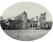 Damaged building in Sevastopol after the Crimean War, Crimea, 1850s. Artist: Unknown