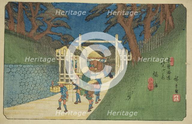 No. 38: Fukushima, from the series "Sixty-nine Stations of the Kisokaido (Kisokaido..., c. 1835/38. Creator: Ando Hiroshige.