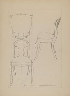 Chair, 1935/1942. Creator: Unknown.