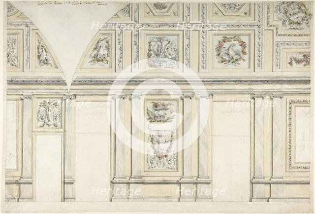 Design for the Interior of a Gallery of a Palace, 1760-97. Creator: Leonardo Marini.