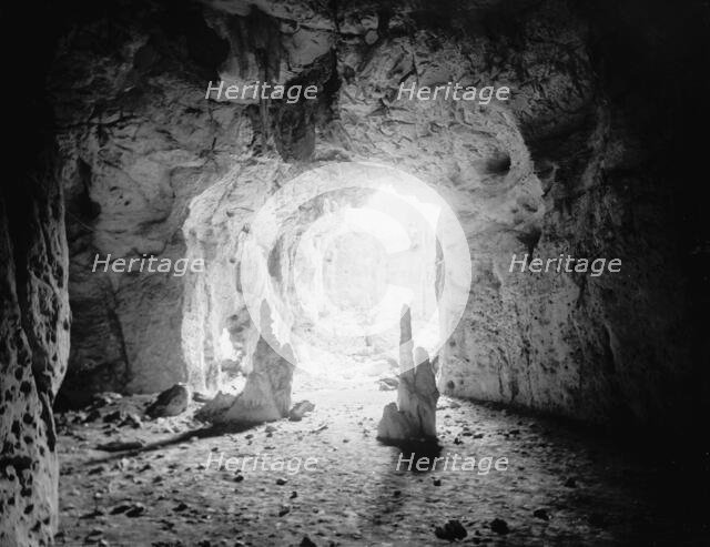 Interior of cave, El Abra, Mexico, between 1880 and 1897. Creator: William H. Jackson.