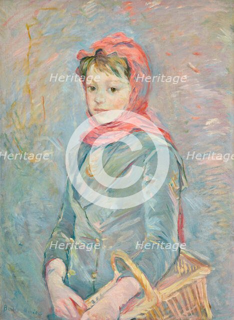 Fillette portant un panier, 1888. Creator: Morisot, Berthe (1841-1895).