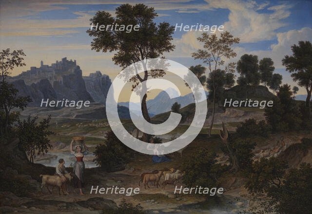Landscape from Civitella near Olevano, 1823. Creator: Joseph Anton Koch.