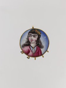 Portrait of a Girl in a Round Pendant, Iran, late 18th-early 19th century. Creator: Unknown.
