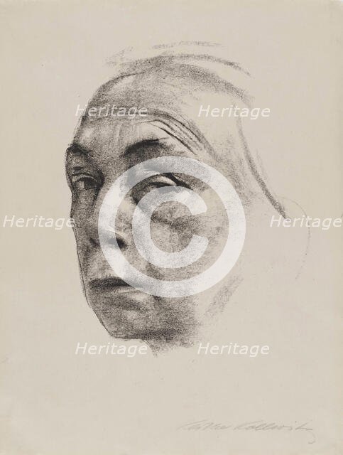 Self-portrait, 1924. Creator: Kollwitz, Käthe (1867-1945).