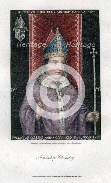 Henry Chicheley, Archbishop of Canterbury, (1805). Artist: Unknown
