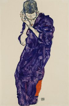 Young Man in Purple Robe with crossed hands, 1914.