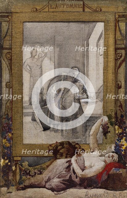 Esquisse pour la mairie du 19ème arrondissement de la Ville de Paris : L'Automne, 1880. Creator: Paul Albert Besnard.