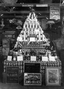 Harrison's jams and jellies display...National Agricultural & Industrial Association of...1903. Creator: Robert Augustus Henry L'Estrange.